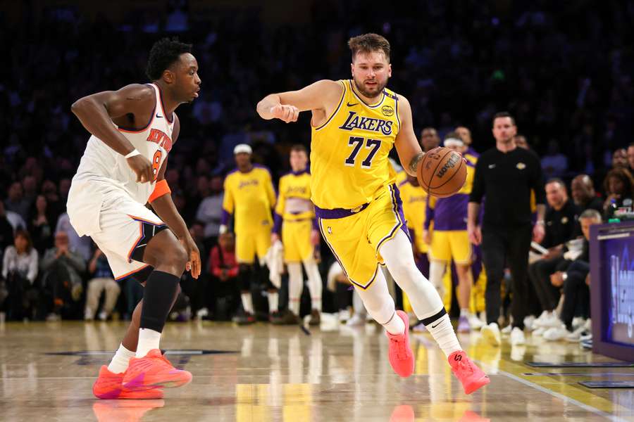 Doncic, en el partido ante los Knicks.
