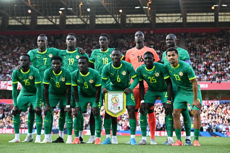 L'équipe sénégalaise alignée contre l'Angleterre en juin 2025.