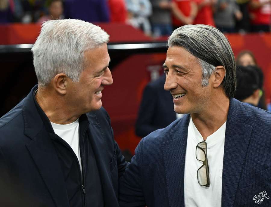 Petkovic und Yakin beim Handshake Petkovic und Yakin beim Handshake
