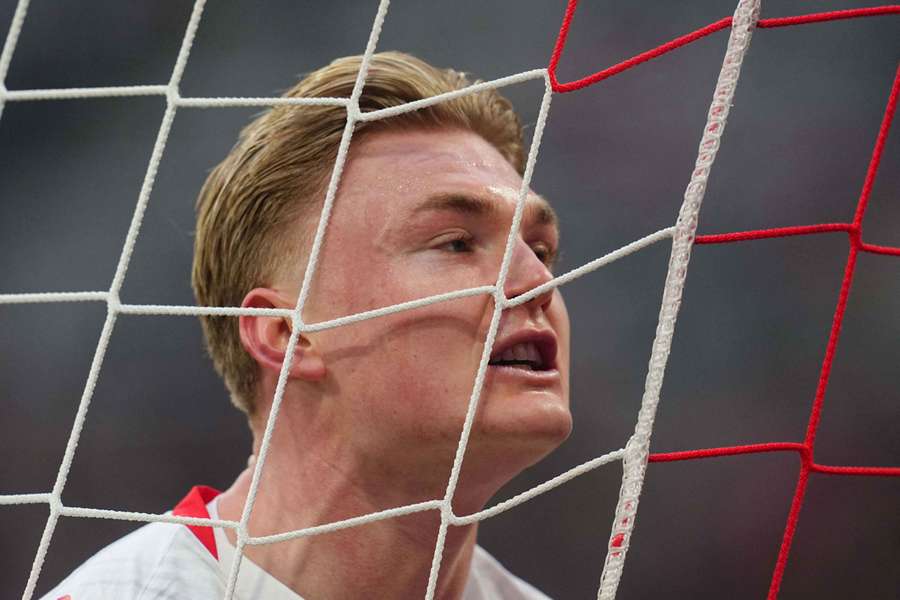 Conrad Harder konnte trotz eines Treffers für Leipzig gegen Mainz am Ende nicht feiern.