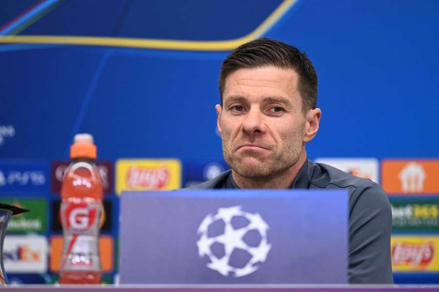 Xabi Alonso en conférence de presse.