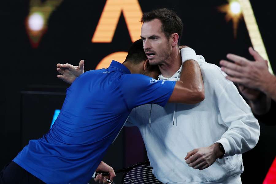 Djokovic y Murray durante el Open de Australia