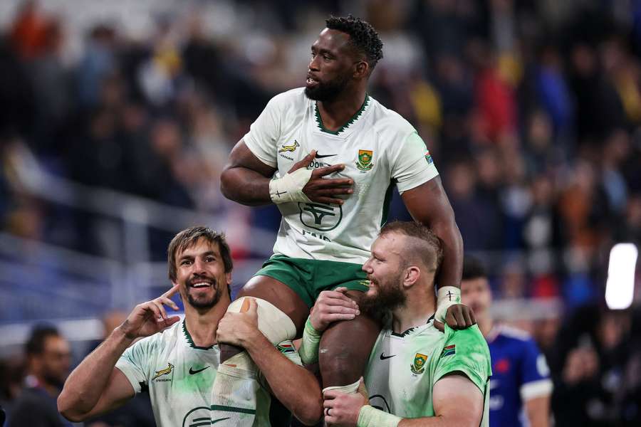 Springbok captain Siya Kolisi earned his 100th test cap in Paris