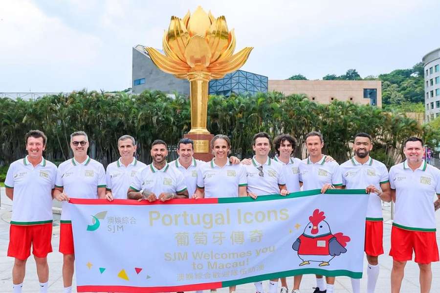 Os antigos jogadores da seleção portuguesa em Macau