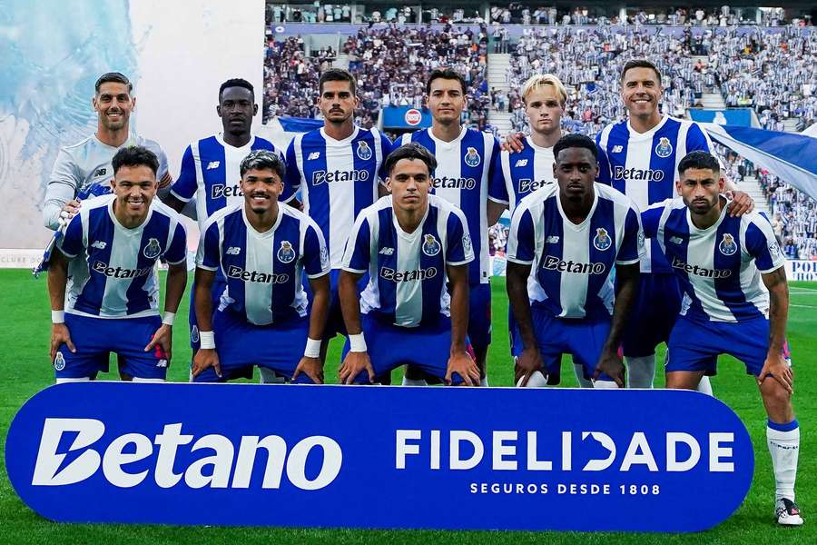 Onze portista no jogo de apresentação Onze portista no jogo de apresentação