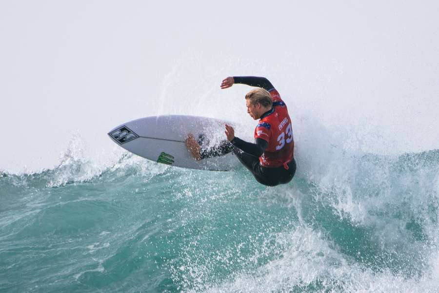 Ethan Ewing surfs in the opening round at the Rip Curl Pro Bells Beach