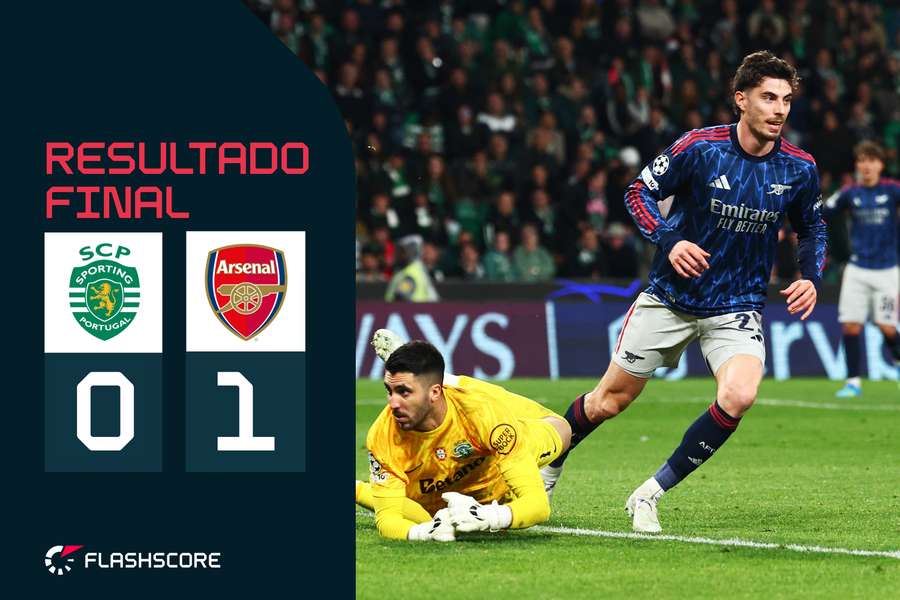 Kai Havertz fez o golo da vitória do Arsenal aos 90+1 minutos