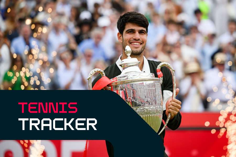 Alcaraz with his Queen's trophy