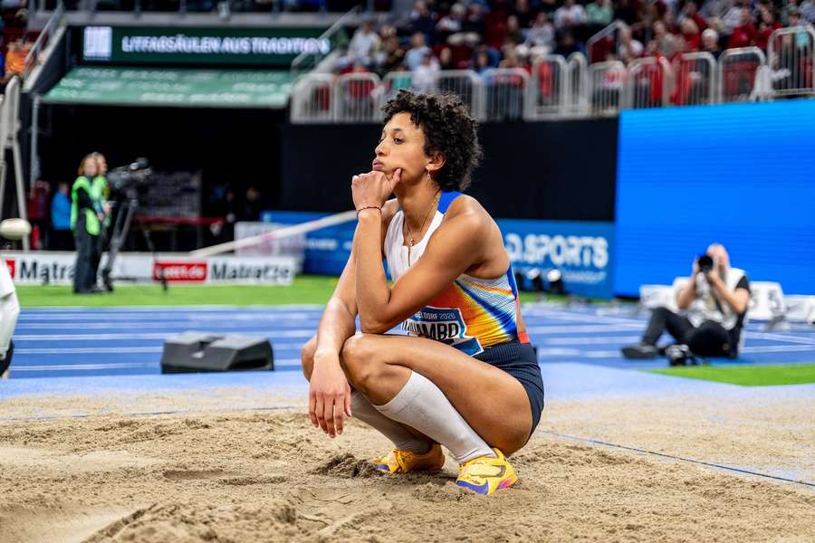 Mihambo sprang in der Europahalle 6,45 m Mihambo sprang in der Europahalle 6,45 m