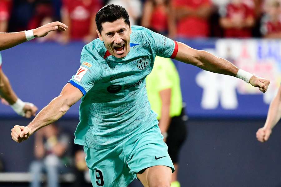 Robert Lewandowski bejubelt den Siegtreffer