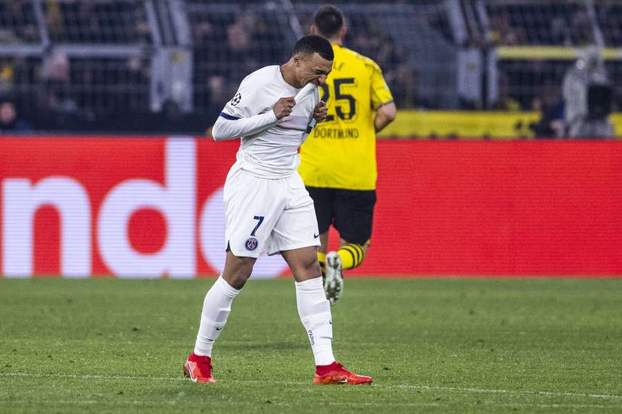 Mbappe cut a frustrated figure against Dormtund