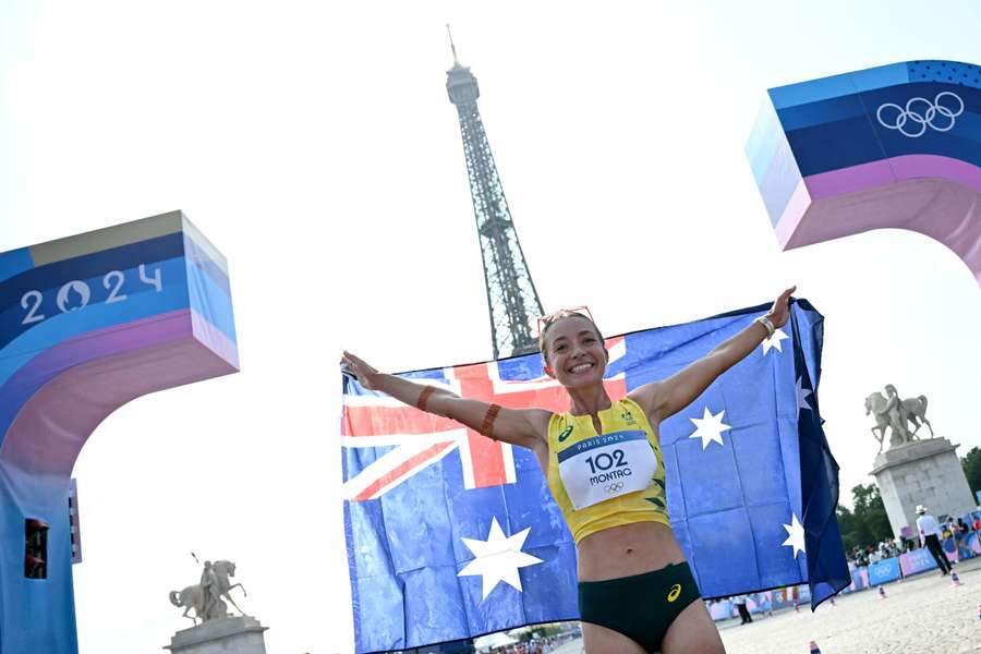 Jemima Montag won brons bij het 20 kilometer snelwandelen