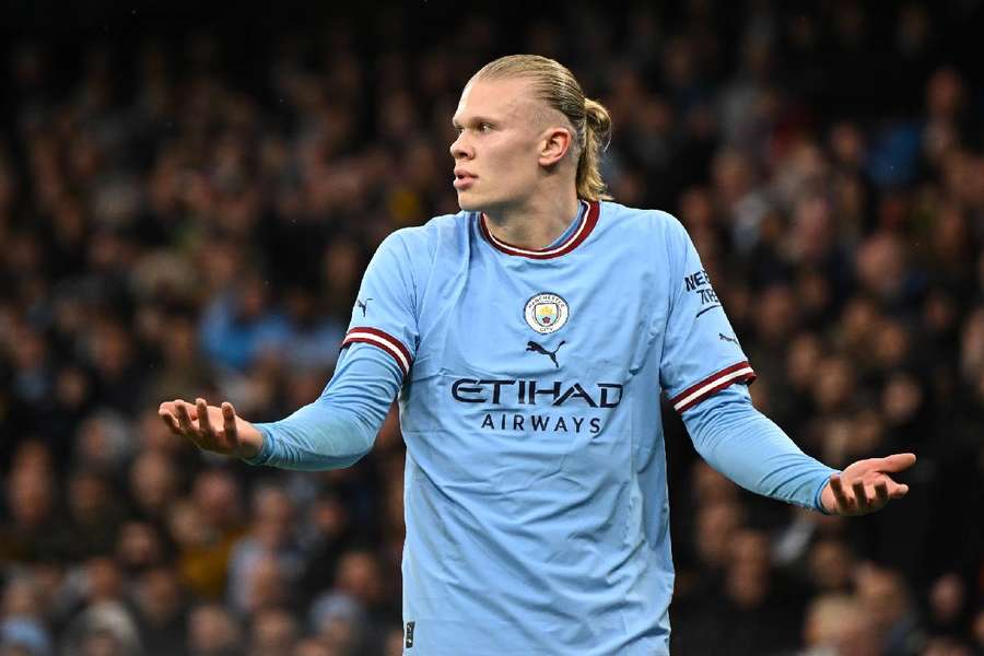 Erling Haaland lors du match face à Burnley en FA Cup.