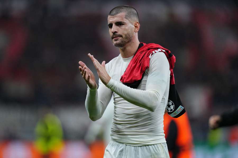 Morata en Ligue des champions à Leverkusen.