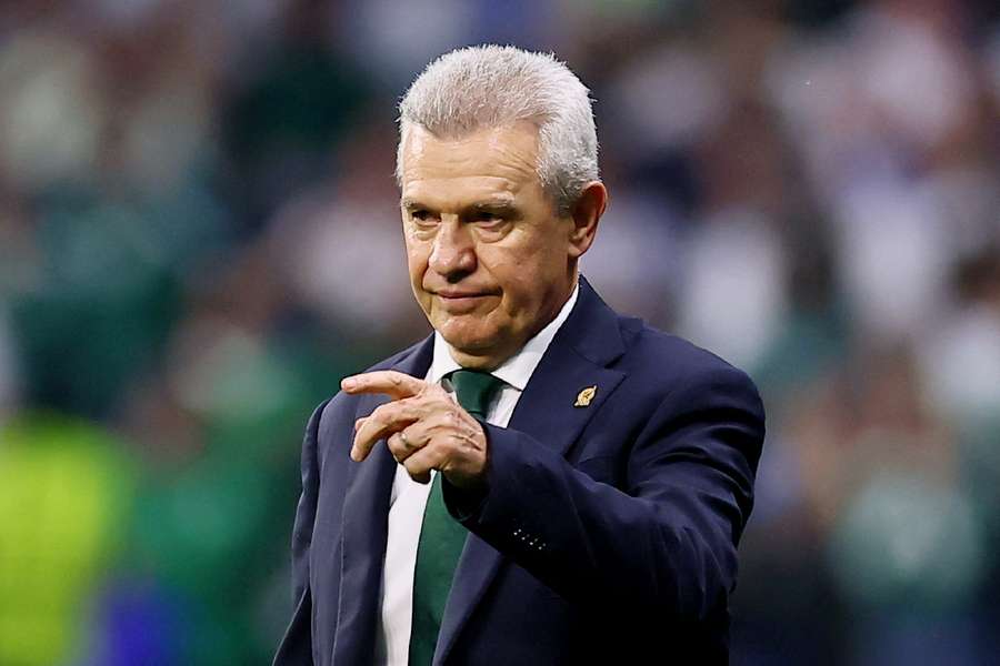 Javier Aguirre on the touchline