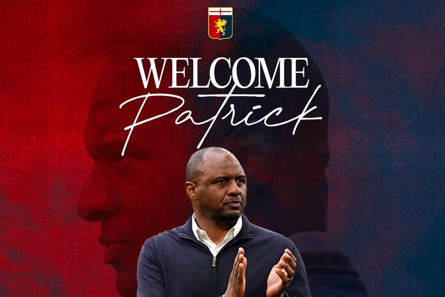 Patrick Vieira é o sucessor de Gilardino no Génova