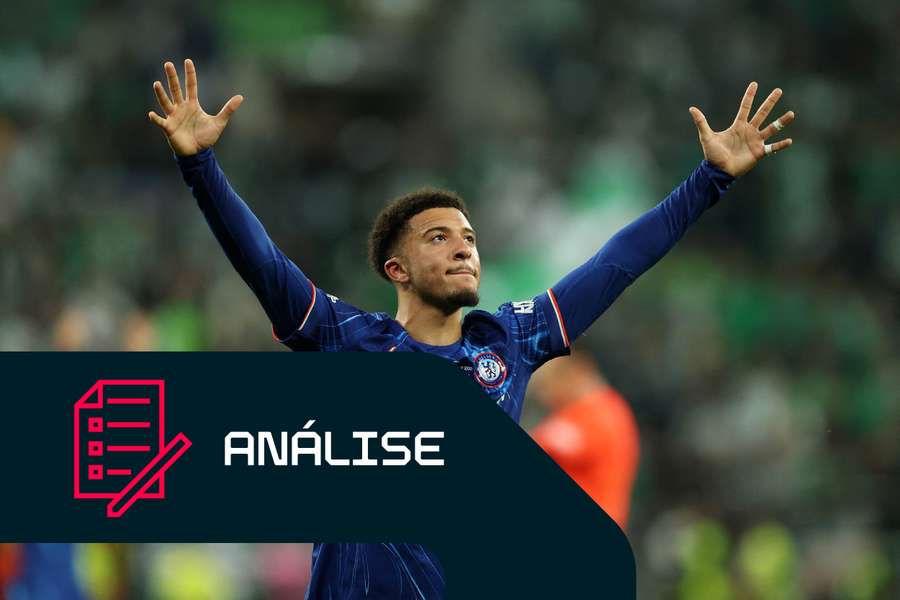 Jadon Sancho celebrou Liga Conferência com o Chelsea