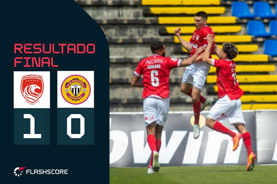 João Costa festeja o golo da vitória do Santa Clara