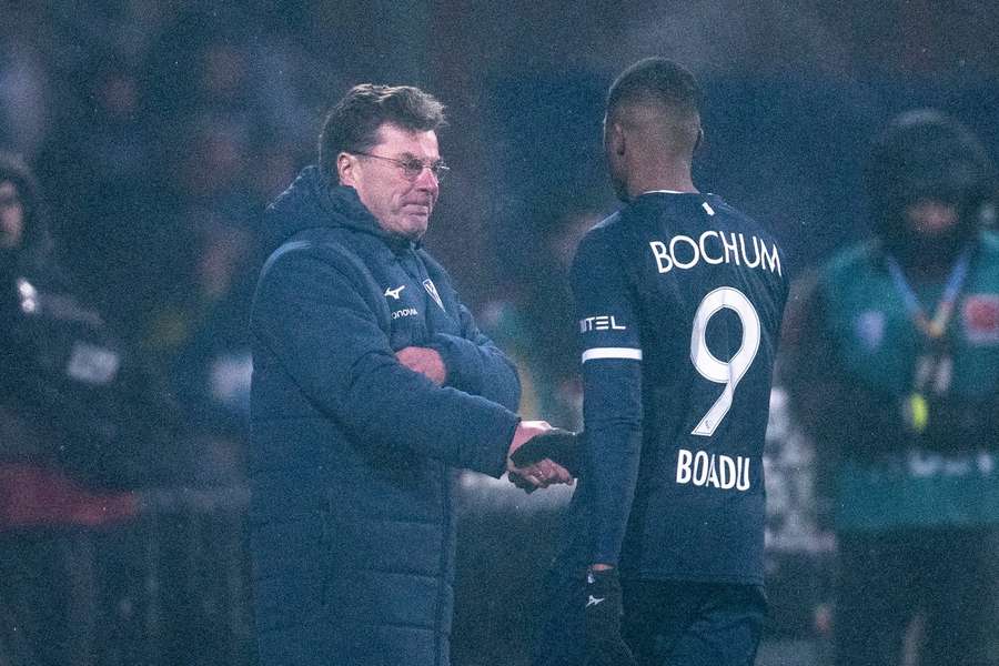 Alles wieder gut zwischen Hecking (l.) und Boadu