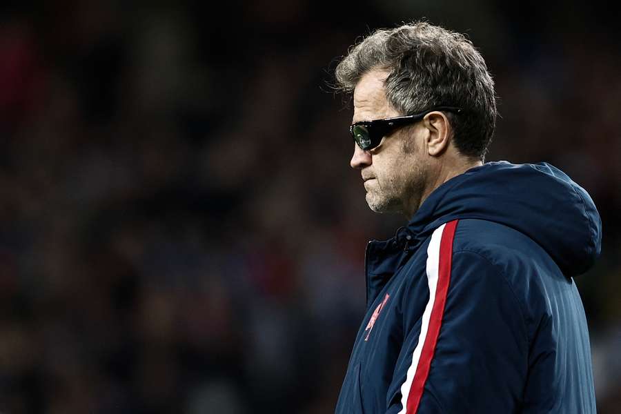 France's coach Fabien Galthie looks on ahead of the Six Nations rugby union international match between France and Italy