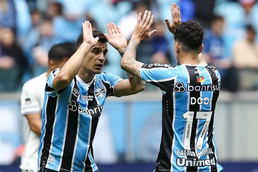 O Grêmio fez um ótimo primeiro tempo