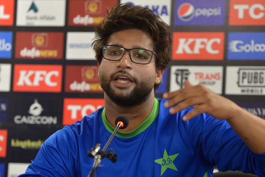 Imam-ul-Haq speaks to the media ahead of the third Test match