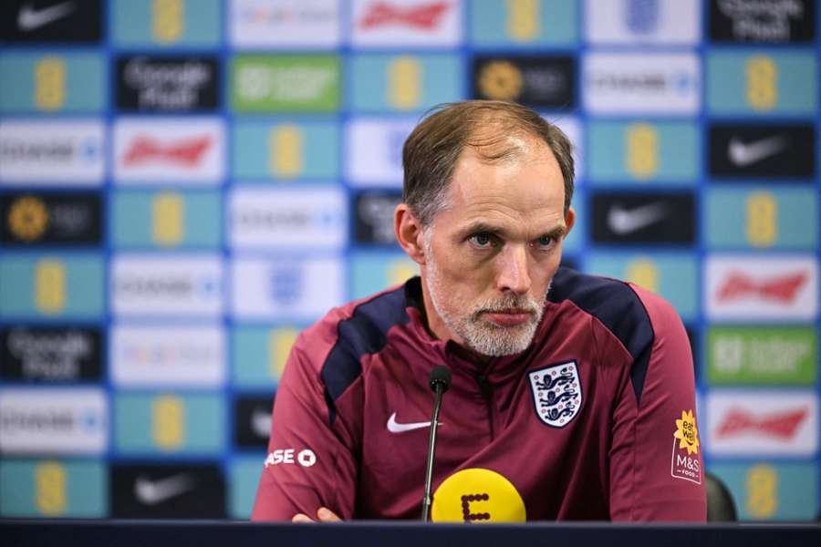Thomas Tuchel speaks to the media