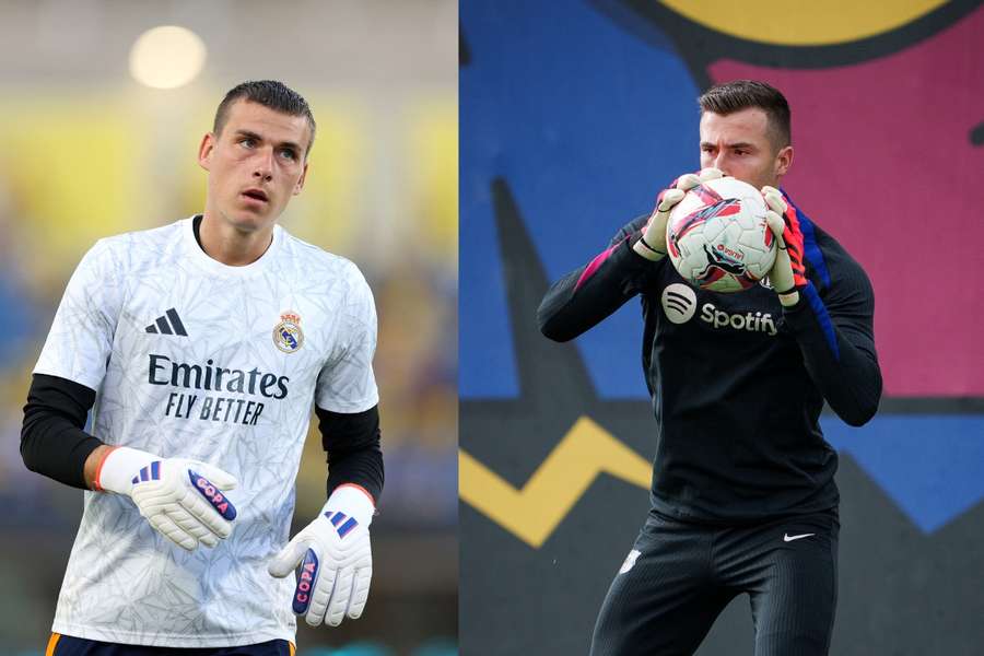 Lunin e Iñaki Peña, os guarda-redes titulares no El Clásico