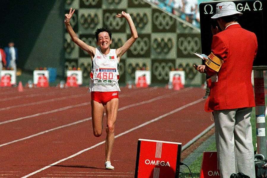 Rosa Mota, de 66 anos, medalha de ouro na maratona dos Jogos Olímpicos de Seul, em 1988