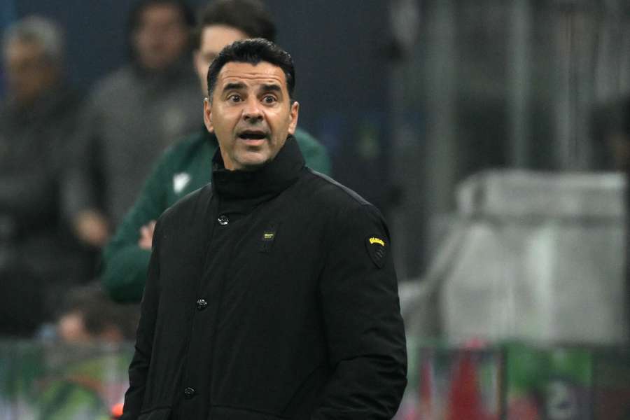 Girona coach Michel is pleased with his side's showing in AC Milan defeat. Girona coach Michel is pleased with his side's showing in AC Milan defeat.