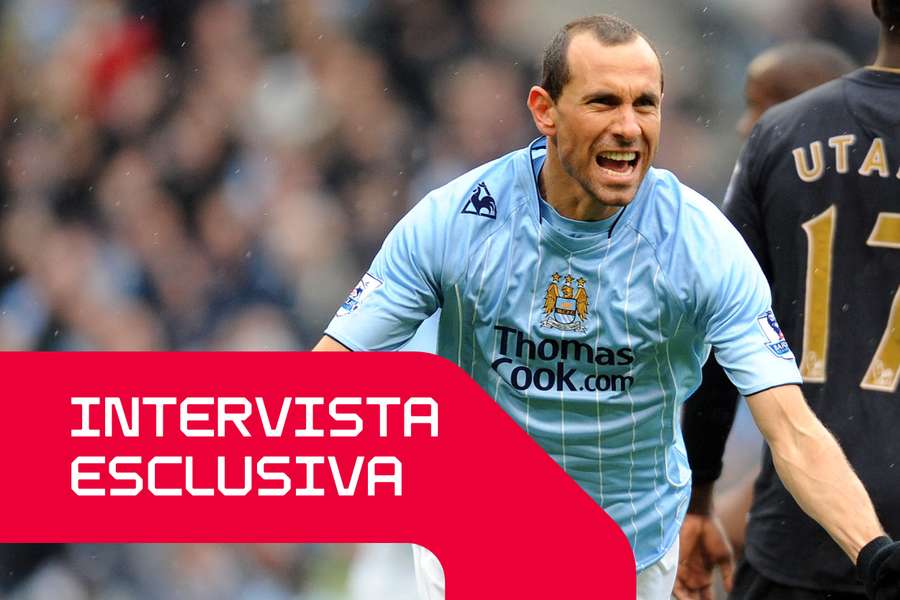 Martin Petrov con la maglia del Manchester City