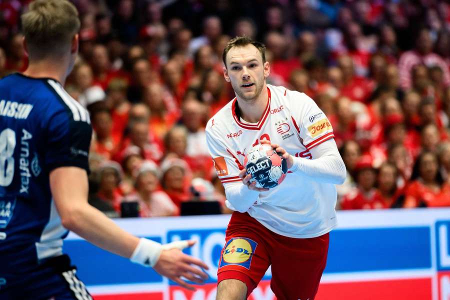 Mathias Gidsel in action against Iceland