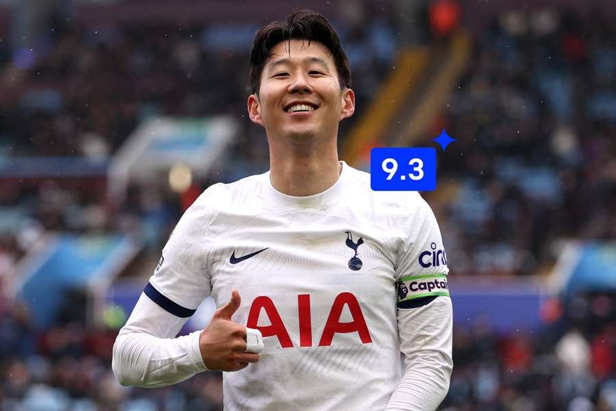 Tottenham forward Son Heung-min celebrates