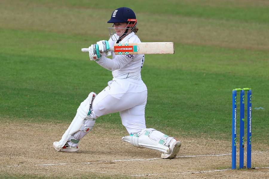 England's Tammy Beaumont in action