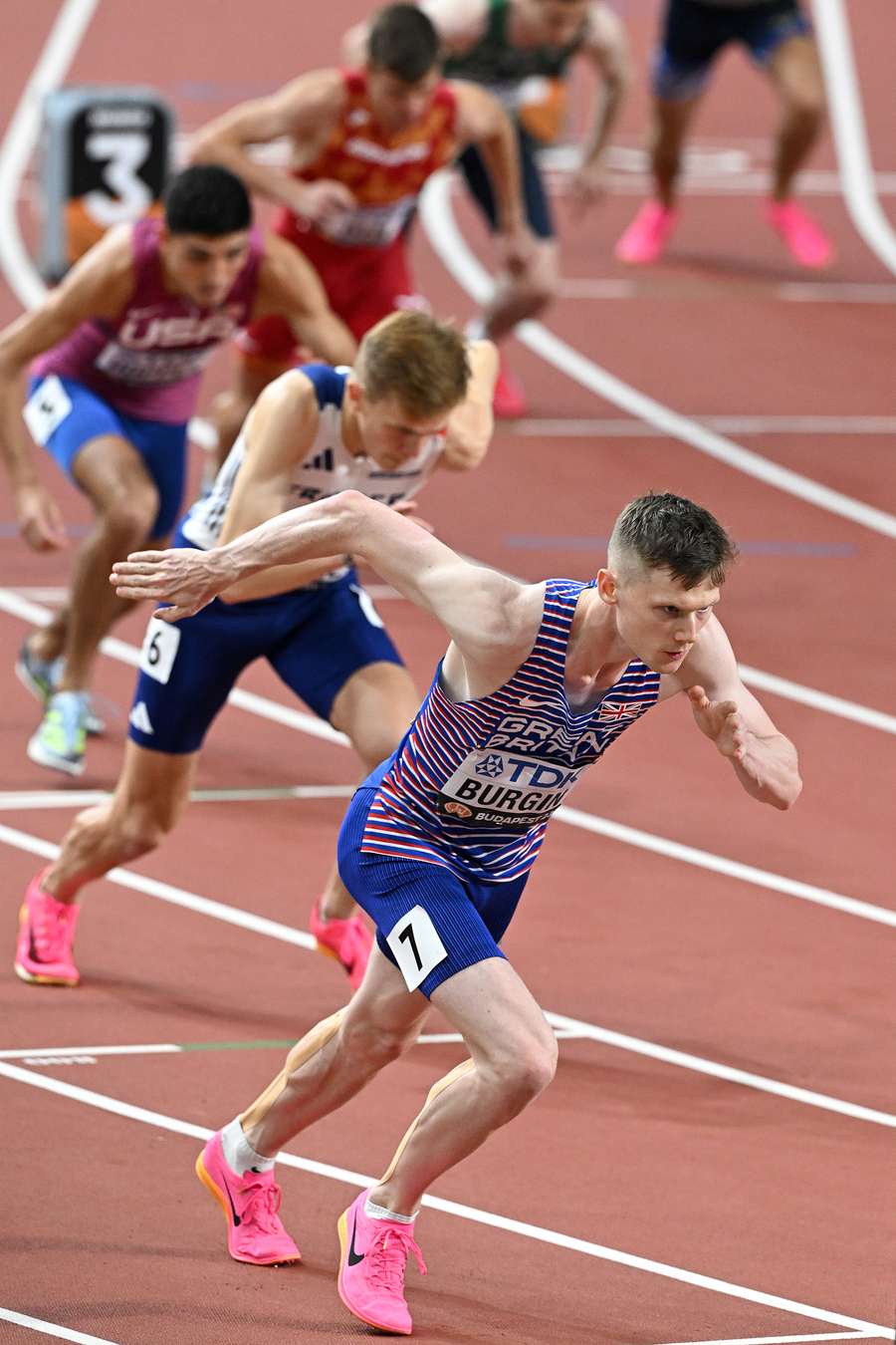 Max Burgin failed to qualify from his 800m semi-final