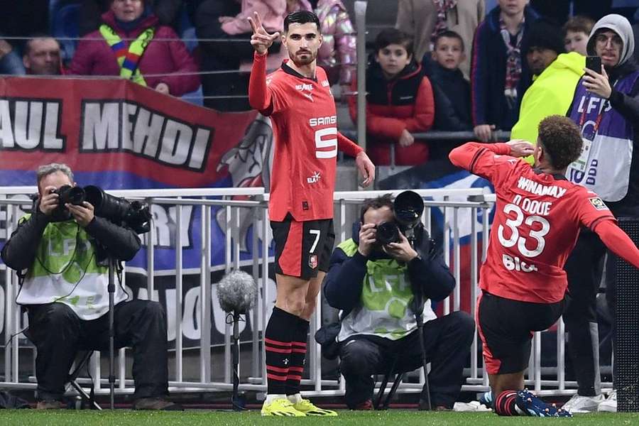 Auteur d'un doublé, Martin Terrier a inscrit ses premiers buts de la saison en L1. 