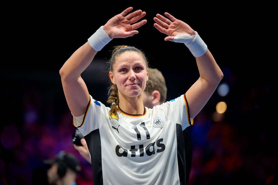 Xenia Smits after the semi-final against France at the World Championships