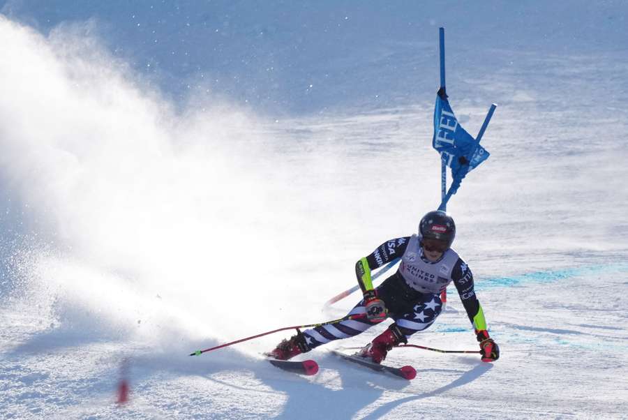 Mikaela Shiffrin of the United States during the second run of the women's giant slalom alpine skiing race at the Stifel Copper Cup at Copper Mountain