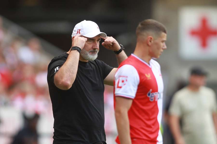 Trenér Slavie Jindřich Trpišovský.