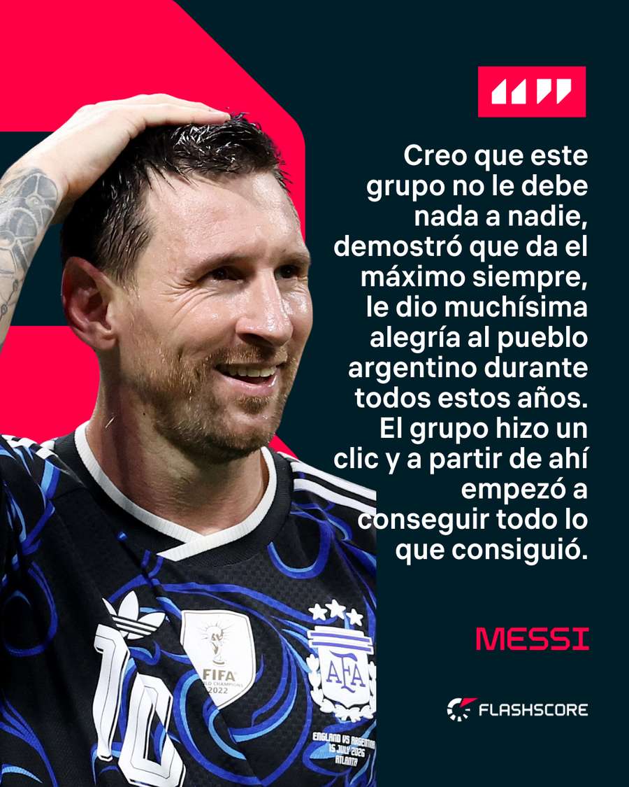 Las palabras de Messi Las palabras de Messi