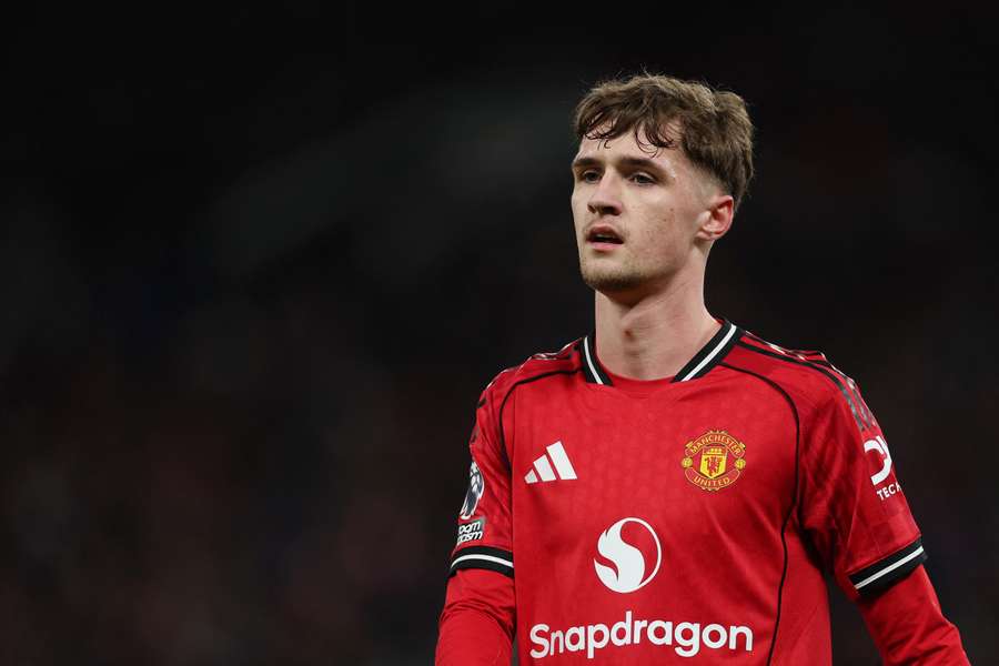 Jack Fletcher em ação pelo Manchester United