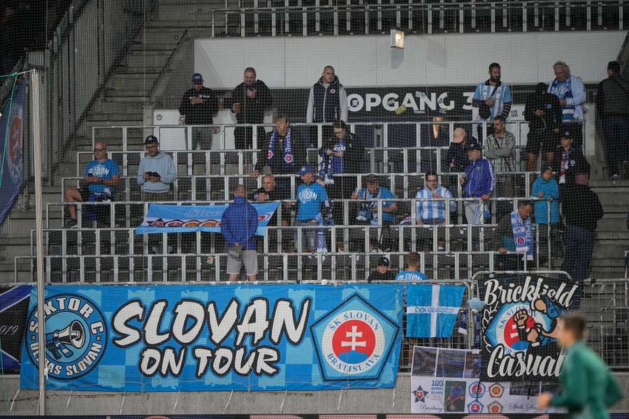 De slovakiske fans i Herning