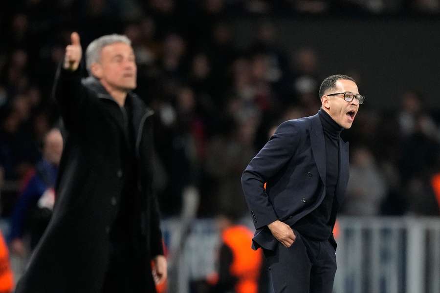 Chelsea's head coach Liam Rosenior during the Champions League game against PSG Chelsea's head coach Liam Rosenior during the Champions League game against PSG