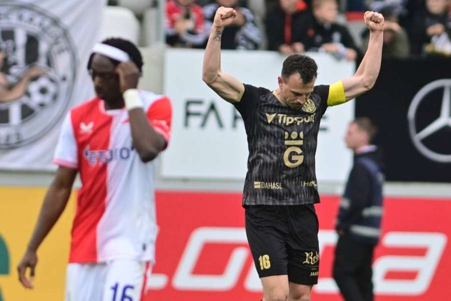 Vladimír Darida se raduje z výhry nad Slavií.