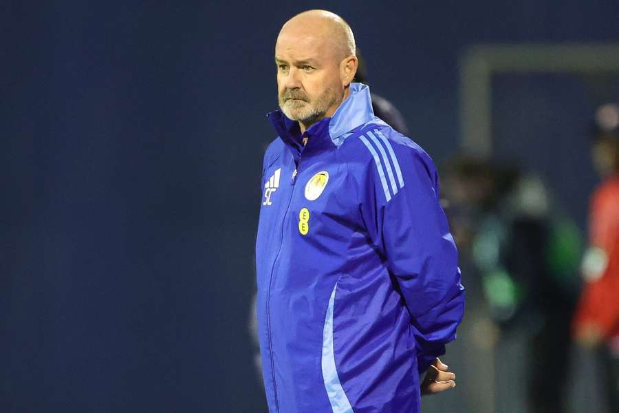 Scotland manager Steve Clarke in the technical area