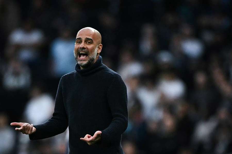 Guardiola lors du match à Tottenham.