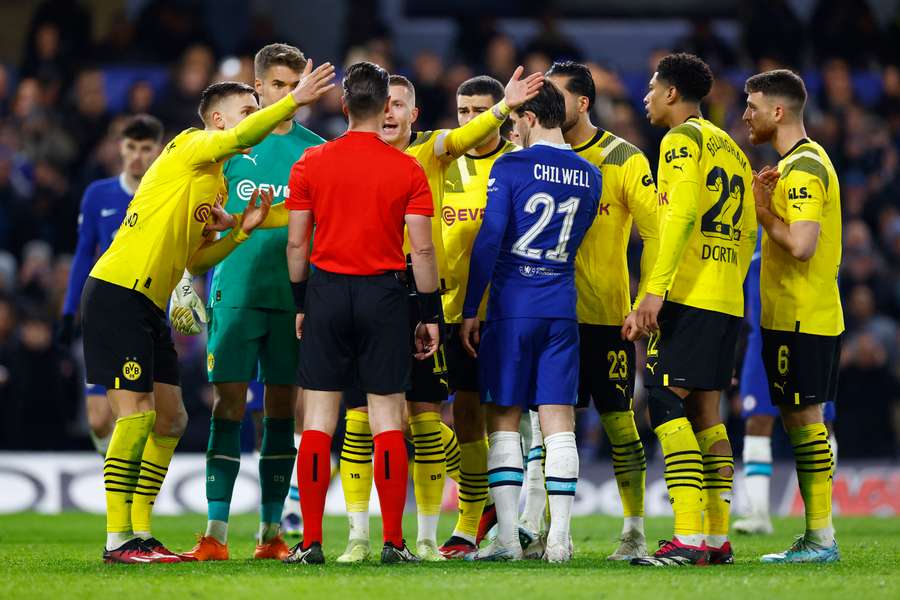 Dortmund lost 2-0 at Stamford Bridge to go out of the Champions League