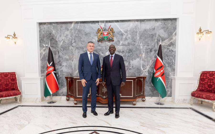 World Anti-Doping Agency (WADA) President Witold Banka with President William Ruto at State House Nairobi. World Anti-Doping Agency (WADA) President Witold Banka with President William Ruto at State House Nairobi.