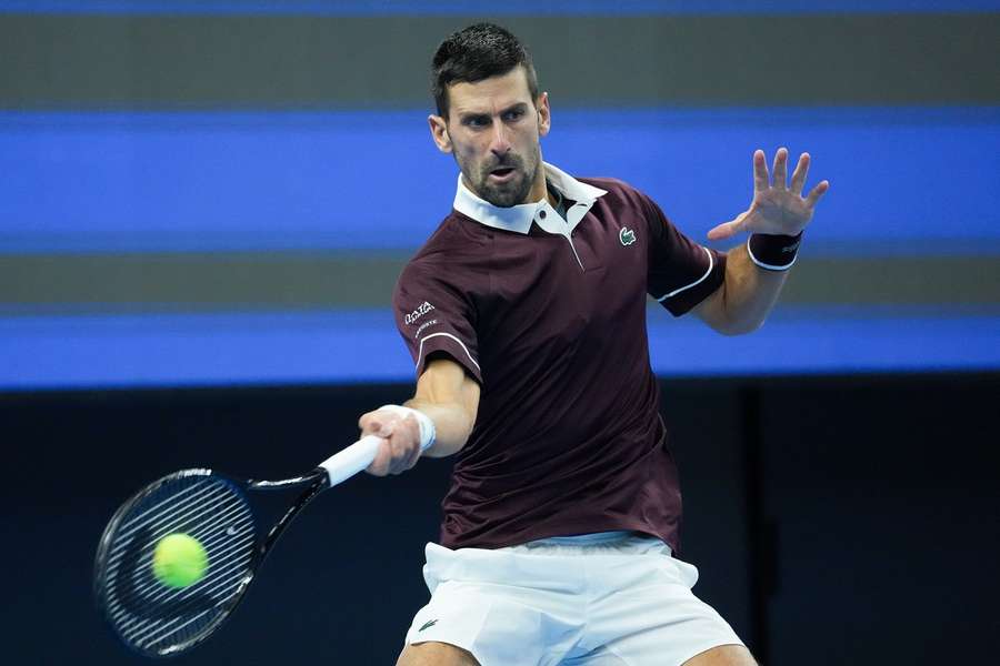 Novak Djokovic, durante el partido de segunda ronda del torneo de Pekín Novak Djokovic, durante el partido de segunda ronda del torneo de Pekín