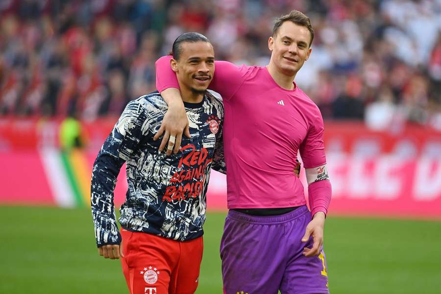 Sané (esq.) e Neuer vão jogar mais uma Euro